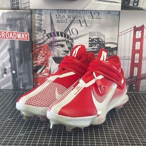 NIKE FORCE ZOOM TROUT 7 Metal Baseball Cleats Red White DC9904-602 Size 12 US